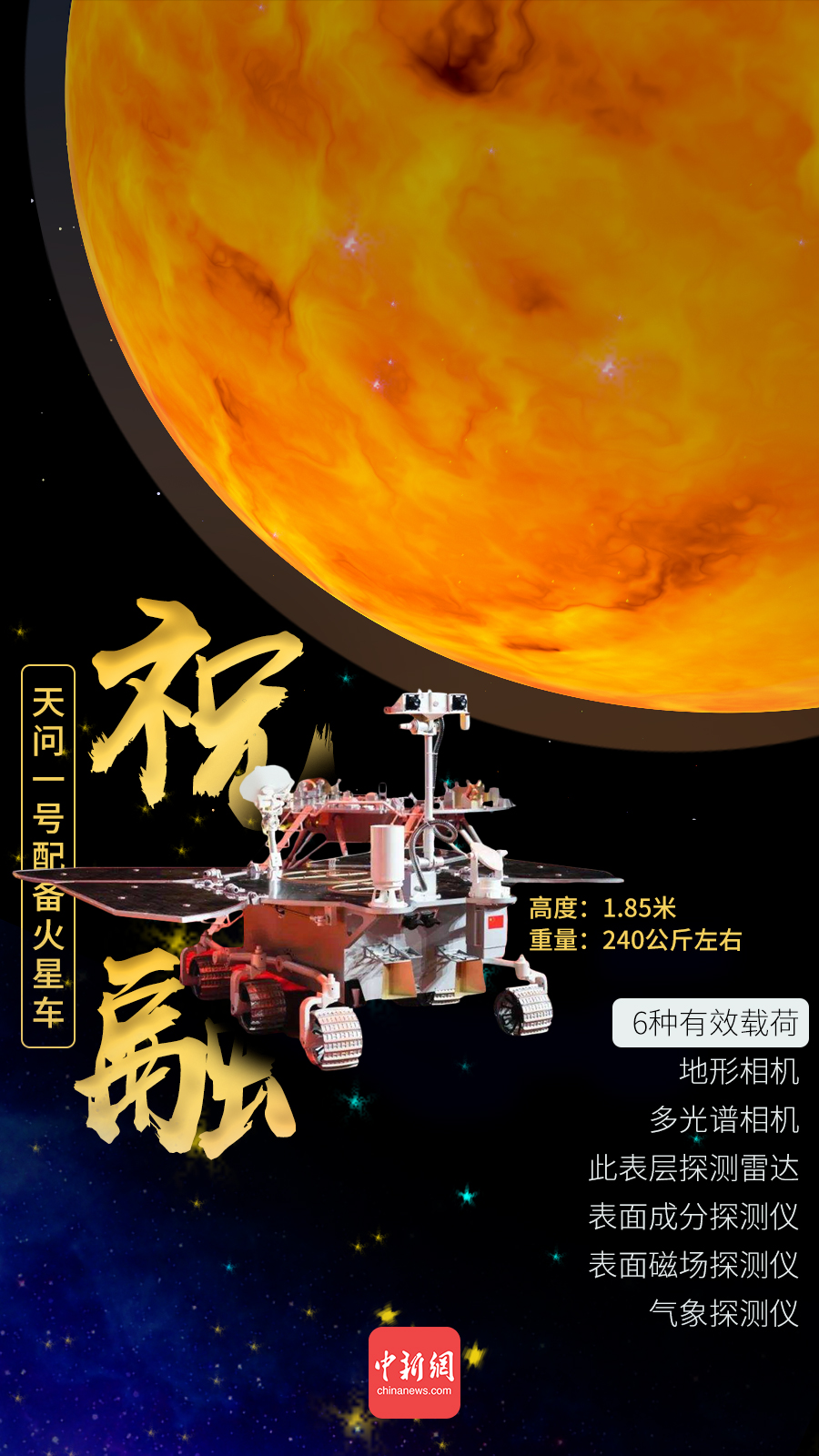 祝融号中国首辆火星车有名字了